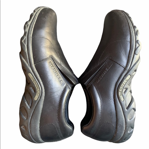 Merrell Jungle Moc Black Leather slip on Men’s shoes size 11 - Picture 3 of 6